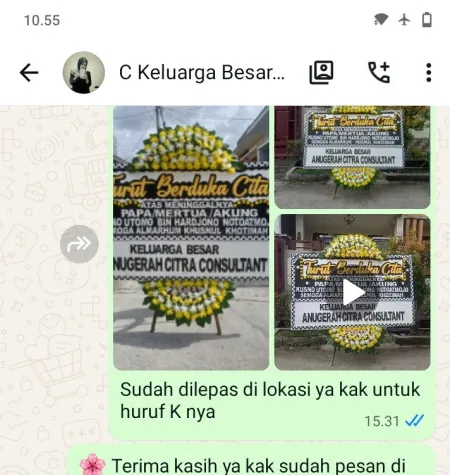 Pengiriman Papan Bunga Duka Sukoanyar Wajak